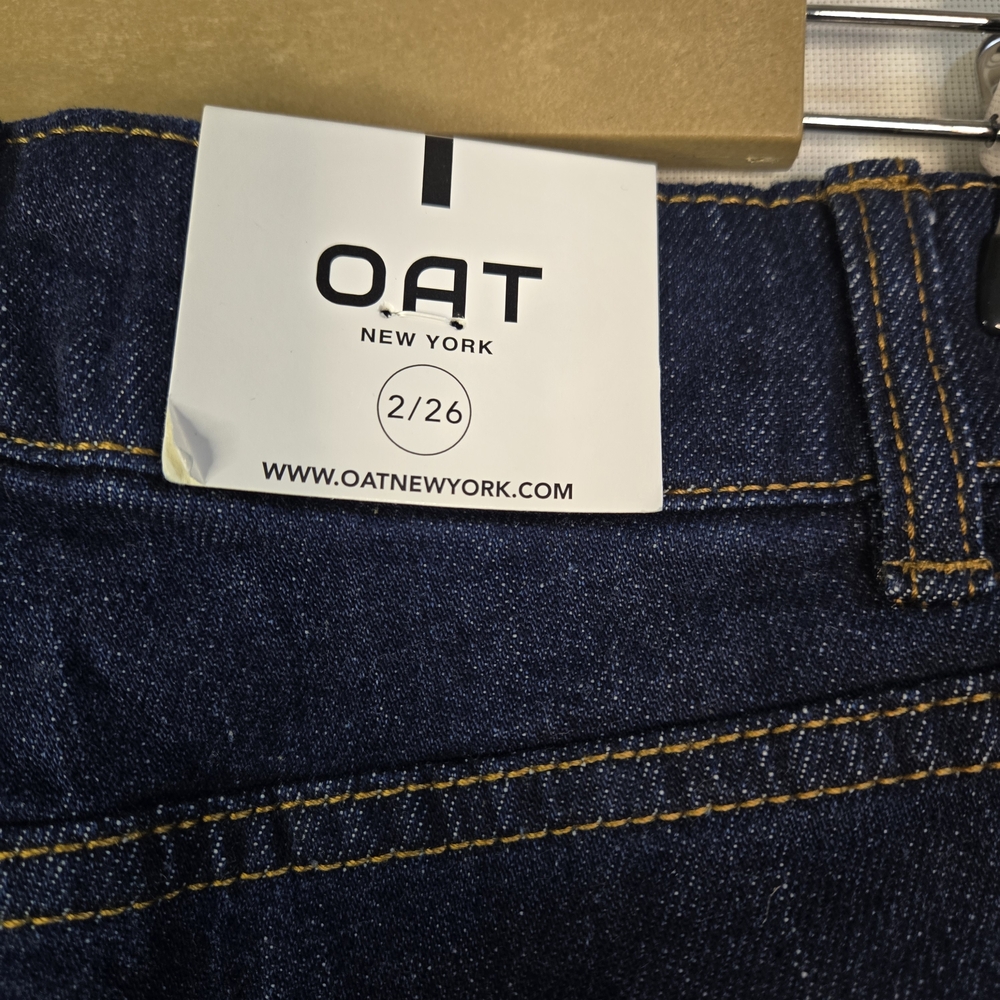 OAT New York Women's Size 2 (26") NWT Medium Wash High Rise Wide Leg Jeans - Picture 4 of 12